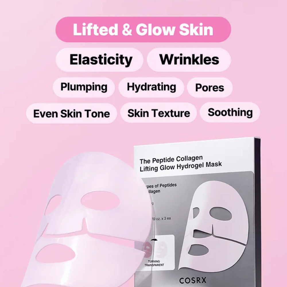 The Peptide Collagen Lifting Glow Hydrogel Mask (3 sheets)